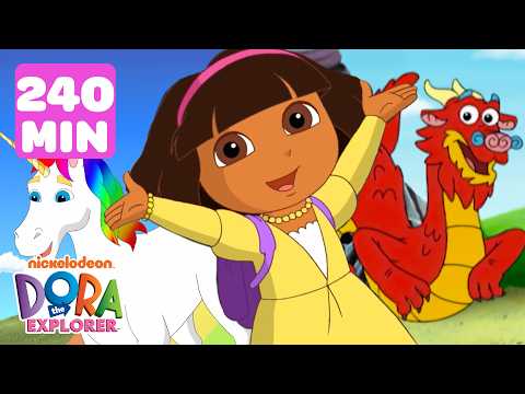 FULL EPISODES: 240 Minutes of Dora the Explorer with Magical Creatures! 🦄 | Dora & Friend