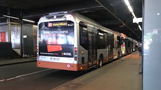 STIB Bus 57 Trajet complet (Hôpital Militaire vers Gare du Nord) dans un VOLVO 7900 Hybride (9427)