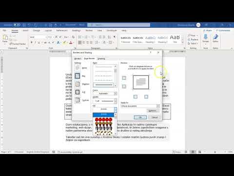 Video: Kako Napraviti Okvir Oko Rubova Stranice U Programu Word