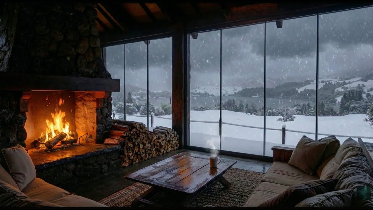 Fall Asleep Fast Fire & Snow Crackles | Cozy Sleep Sounds | Can't Sleep? Fire & Snow Crackles Now
