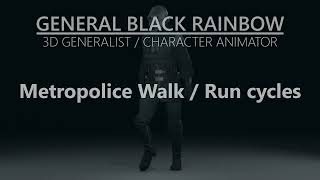 Half Life, Metropolice Walk / Run Cycles Animation (3D Animation / Blender)