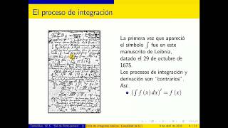 Tabla de integrales inmediatas