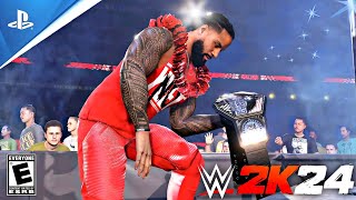 WWE2K24 JIMMY USO NO YEET 🚫 EPIC CHAMPIONSHIP ENTRANCE CONCEPT Resimi