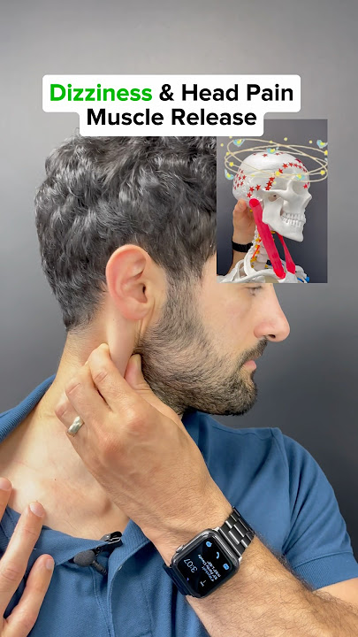 Release this muscle to relieve dizziness & head pain! #dizziness #dizzy #neckpain #scm