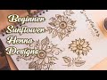 Henna For Beginners | Sunflower Henna Tutorial #easyhennadesigns #sunflowerhenna #hennaforbeginners