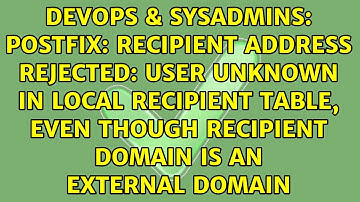 Postfix: Recipient address rejected: User unknown in local recipient table, even though...