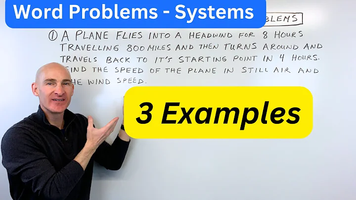 Systems of Equations Word Problems (Linear Equations with 2 Variables)