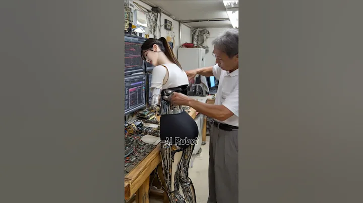 Checking the humanoid robot's battery. #robot #humanoidrobot #shorts #robotics
