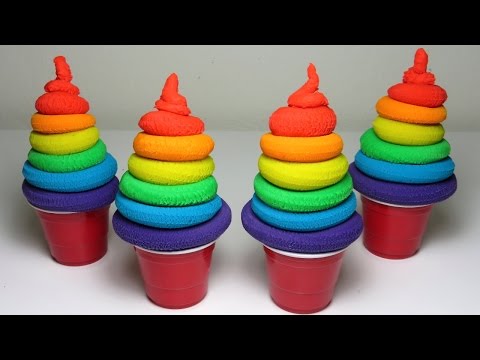 Learn Colours with Play Doh Ice Cream Compilation Fun and Creative video for kids Peppa Pig Disney