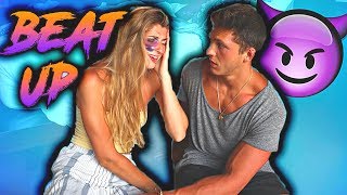 I GOT BEAT UP PRANK ON BOYFRIEND *CUTE REACTION*