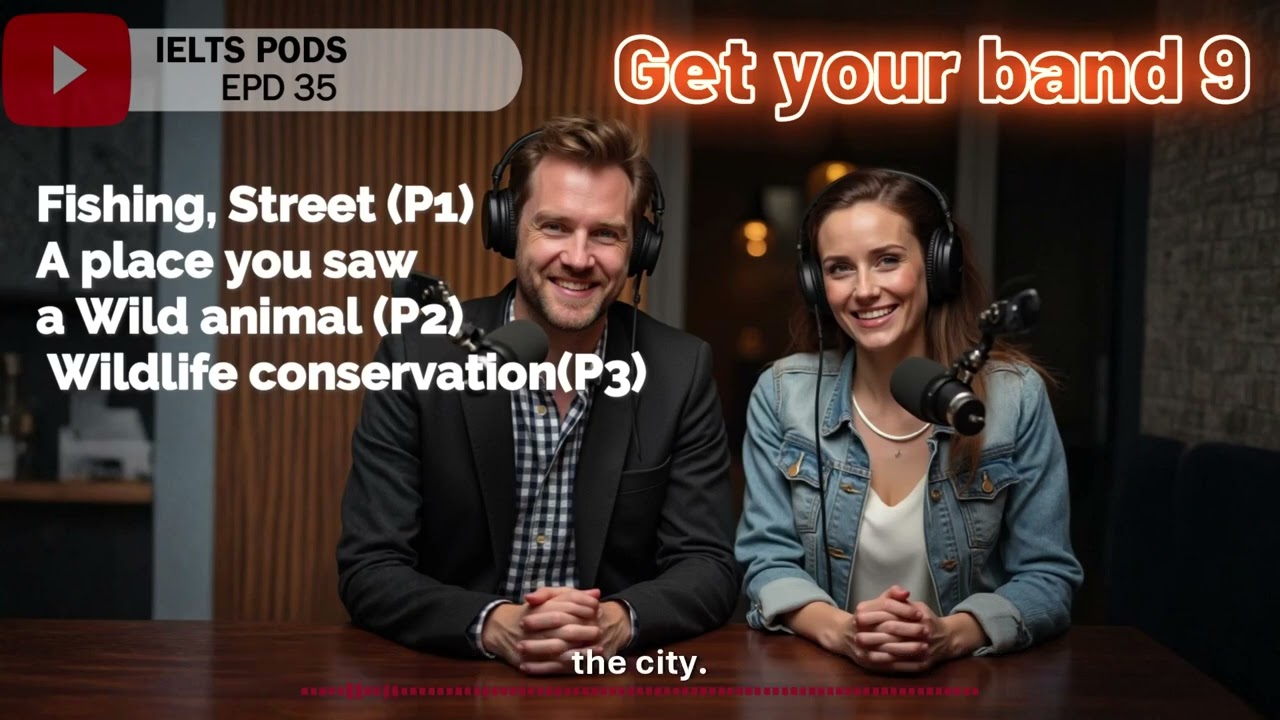 Episode 35: Mock IELTS Speaking Test - Fishing, Streets, Wild Animals, and Wildlife Conservation