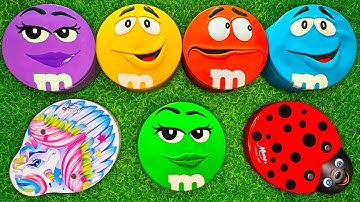 6 Minutes Satisfying with Unboxing Glossy Boxes with Colorful M&M