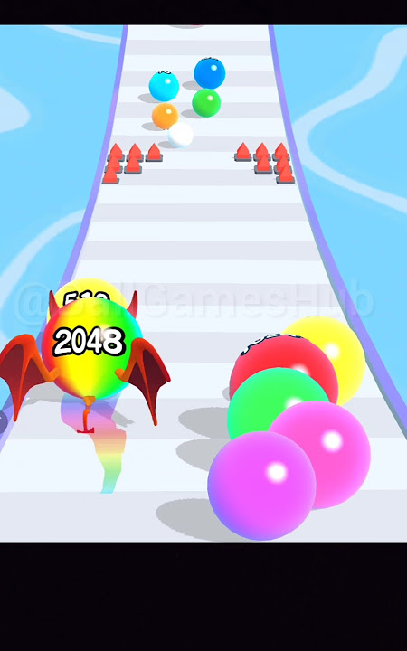 2048 Rolling Number Ball Race 3D 🎮 Epic Merge Challenge #shorts