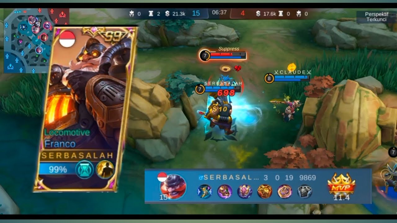 1 TARIKAN 1 NYAWA MELAYANG, FRANGKO GAME PLAY MVP | MOBILE LEGENDS ...
