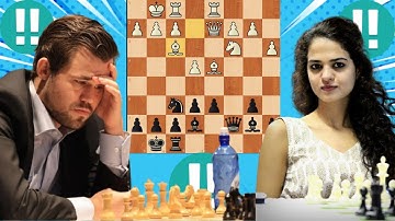 Super Hero Magnus carlsen vs Tania sachdev 41