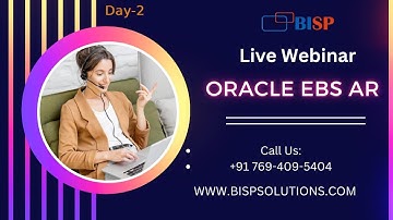 Live Webinar of "Oracle EBS AR" 29th March.2023 | @bispsolutions  | Oracle EBS