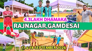 RAJNAGAR GAMDESAI FOOTBALL TOURNAMENT SAJAW SAPLAW DECORATION 2026 17,18/09/2026@JageswarSantalVlog 