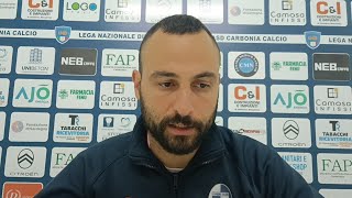 Diego Mingioni, allenatore del Carbonia Calcio, commenta la vittoria per 2 a 0 sul Taloro Gavoi.