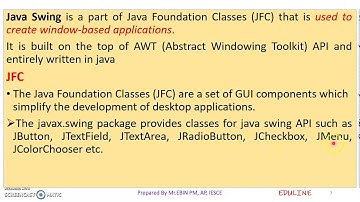 JAVA - MODULE 5 - TOPIC 1 - SWING FUNDAMENTALS & FEATURES