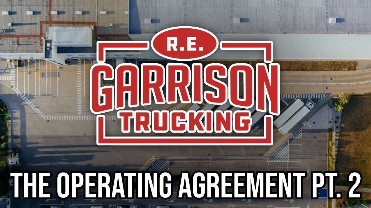 RE Garrison lease purchase The Operating Agreement part 2 YouTube