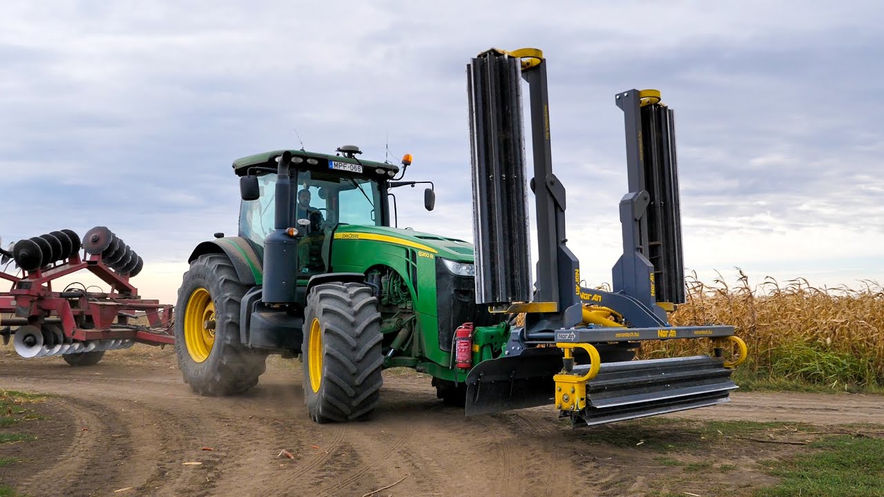 John Deere 8260R + NorAn Pro Cutter 6.2 m - front aprító henger | Két munkafázis egy menetben 💪