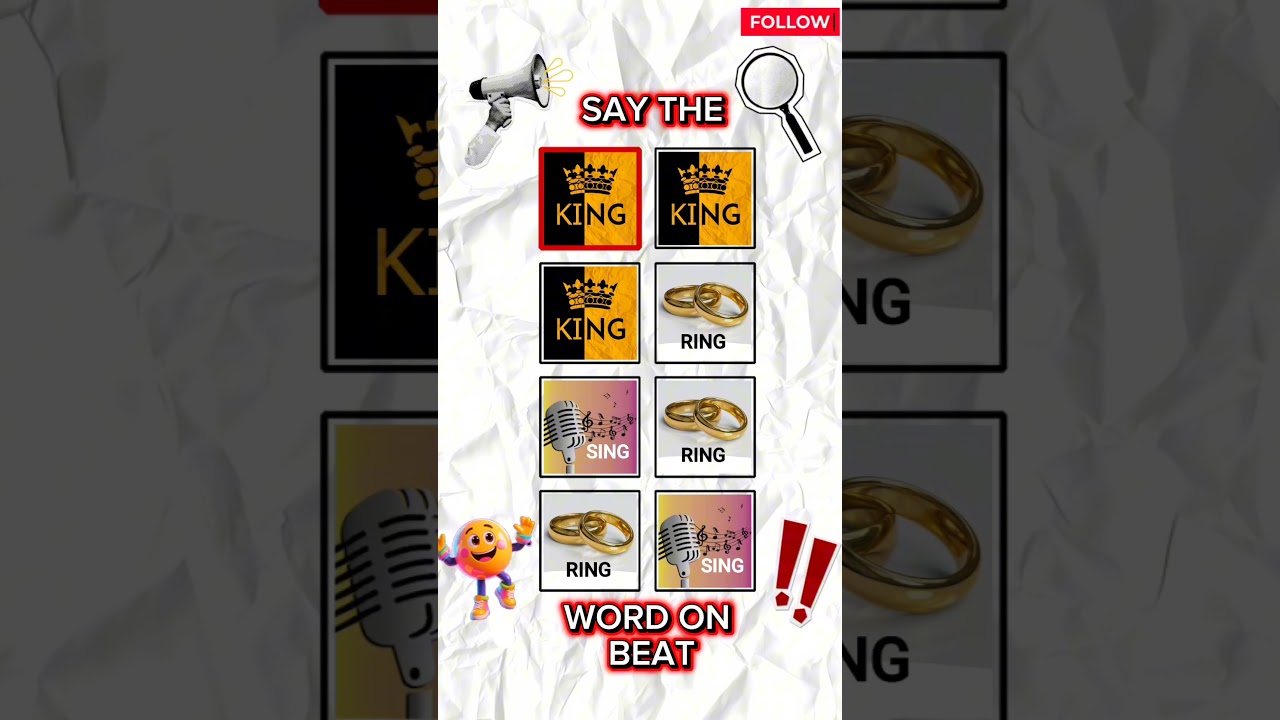 Смотреть «Say the word on beat. King ,sing,ring challenge medium» на YouTube Смотреть «Say the word on beat. King ,sing,ring challenge medium» на YouTube