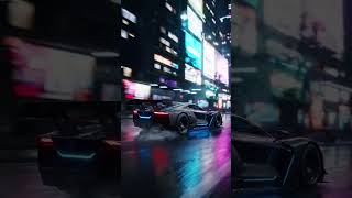 Epic 3D supercar race through neon futuristic city #Shorts #Racing #Supercars  #FastCars #NeonRacing