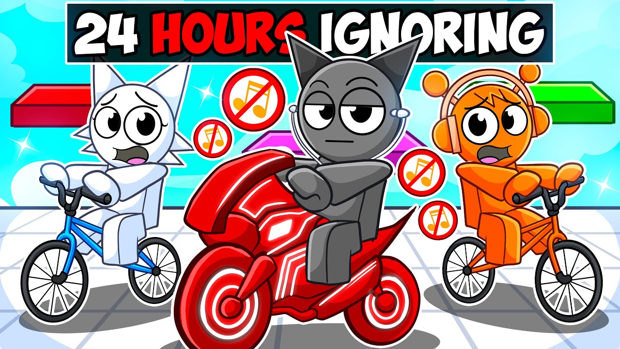 Gray IGNORES EVERYONE For 24 Hours In Roblox BIKE OBBY!
