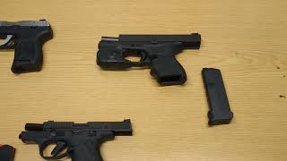 Tabletop Ruger LCP MAX vs Glock 42 vs S&W Bodyguard 2.0