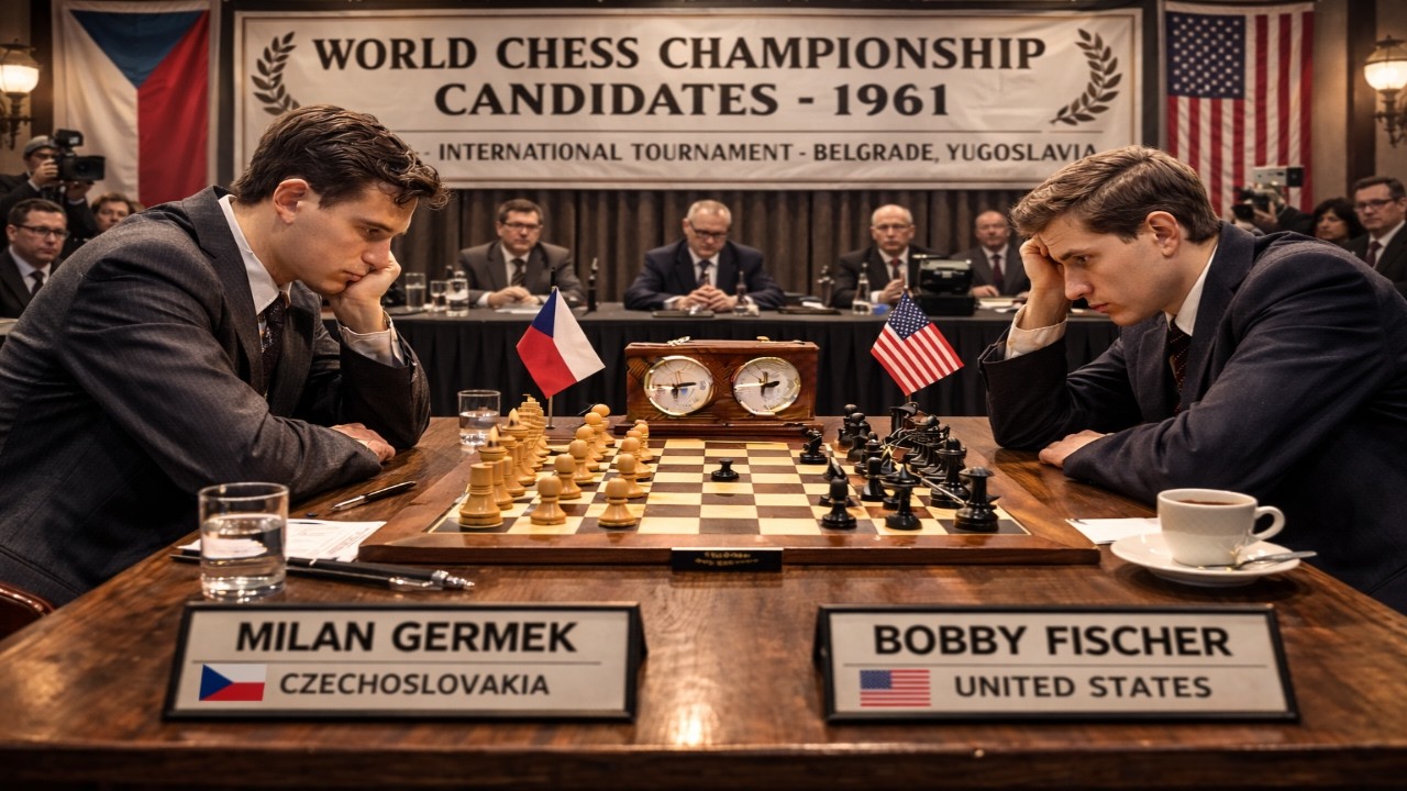 Milan Germek vs Bobby Fischer * Bled, Slovenia 1961
