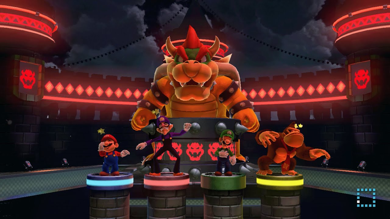 Mario Party 10 - Mario vs Waluigi vs Luigi vs Donkey Kong vs Bowser - Mushroom Park