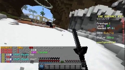 Hypixel / The  Pit --- Getting to prestige II