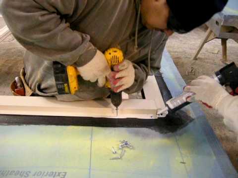 #7 Installing window into rough opening - YouTube
