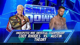 Cody Rhodes vs Austin Theory | WWE 2K24 Undisputed Universal Championship | Smackdown Live