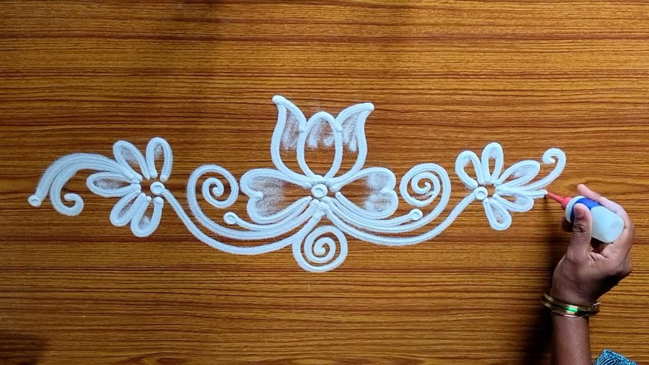 Rangoli designs 🌺🌺 side boarders designs 