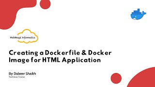 Creating a Dockerfile & Docker Image for HTML Application