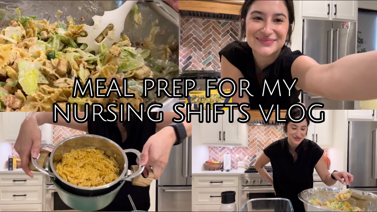 meal prep with me for my nursing shifts🩺🥗