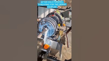 TMT REBAR COLD FORGING AND THREADING FOR MECHANICAL  COUPLER #civilengineering #coldforgingmachine