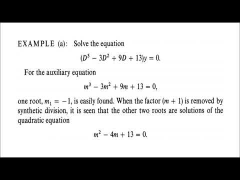 AUXILIARY EQUATION: IMAGINARY