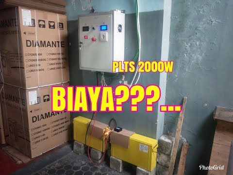 Biaya pembuatan PLTS solar home sistem 2000 Watt rumahan