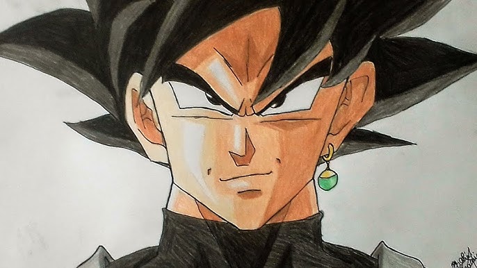 Colorindo o desenho de Goku Black Rosé 🖌️de Dragon Ball Super 