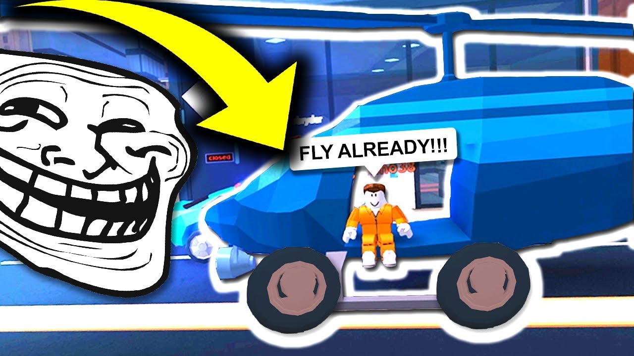 Driving A Car Helicopter In Roblox Jailbreak Youtube - how to fly a helicopter in jailbreak roblox