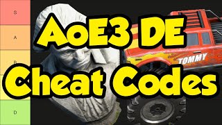 AoE3 Cheat Codes Tier List screenshot 1