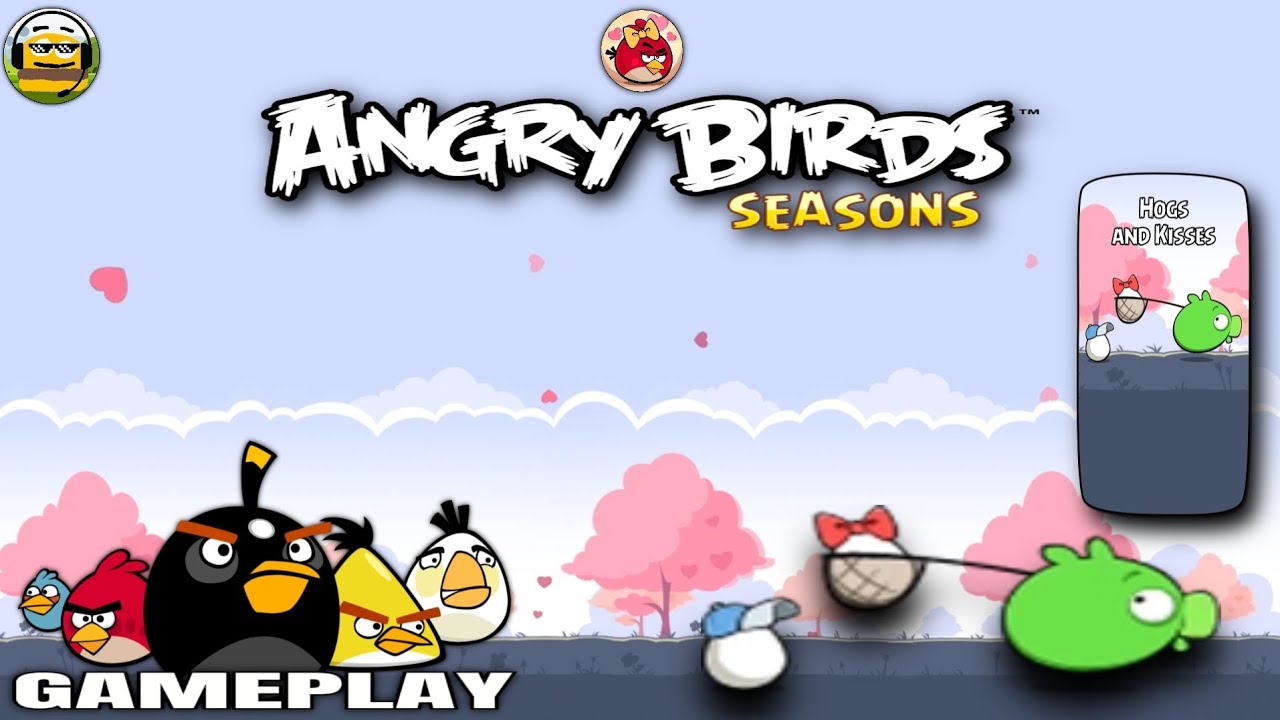 ANGRY BIRDS SEASONS: HOGS AND KISSES - (GAMEPLAY)