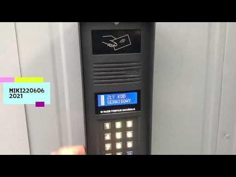 Domofon Elfon Optima - Próba wejścia w menu domofonu - YouTube