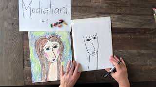 Art Lesson Modigliani Portrait TK-5