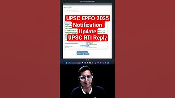 UPSC EPFO 2025 Notification Update | UPSC EPFO New Vacancy | EPFO APFC EO AO Recruitment Update 2025