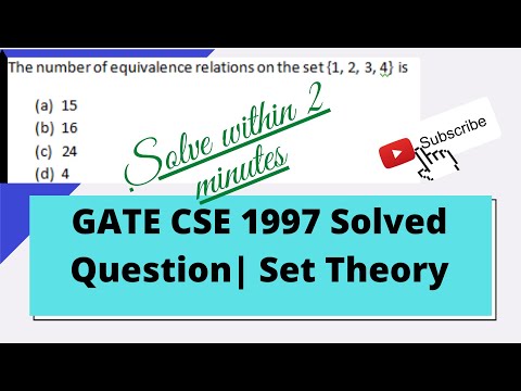 Gate CSE 1997 solved question | Set Theory