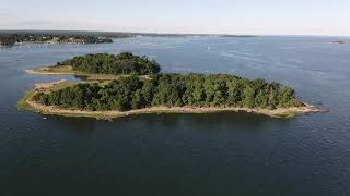 Calf Islands Greenwich CT fly by