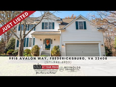 9918 Avalon Way, Fredericksburg, VA home video tour